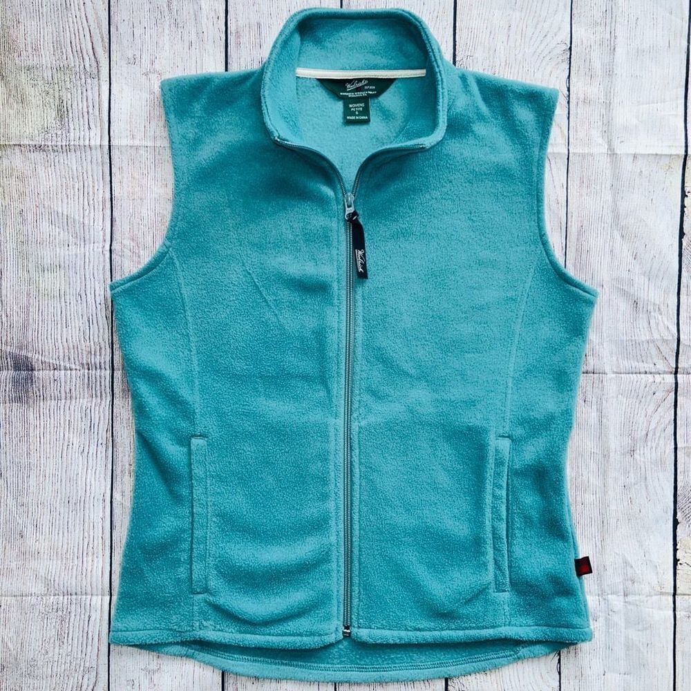EUC Womens Small Petite Woolrich Full Zip Fleece Vest